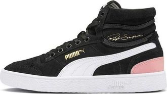 Puma (WMNS) PUMA Ralph Sampson Mid Suede Black Bridal Rose 371067-01