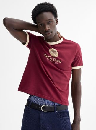 Djab Mens Graphic ringer T-shirt Retro fit