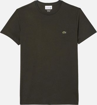 Lacoste Mens Lacoste TH6709 Pima Cotton T-Shirt - Black - Size: 38