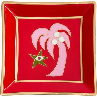 Jonathan Adler Playa Square Tray in Red /Pink /Gold at Nordstrom