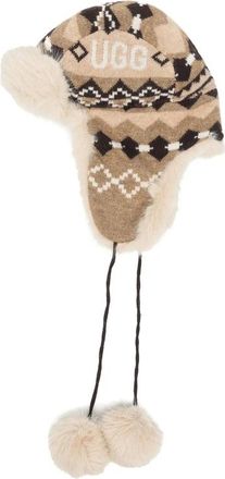 UGG Braylee Isle Flap Hat - Dames - Accessoires - Bruin - Maat: S/M Wol