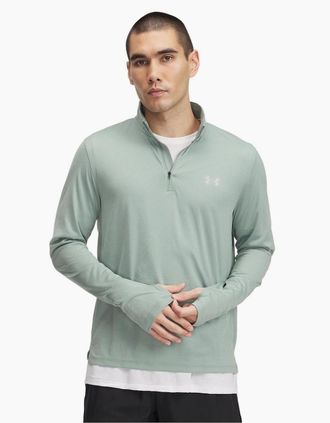 Under Armour Mens Launch Quarter Zip - Green - Size: 42