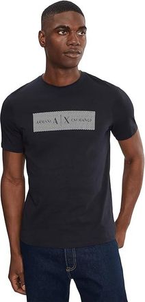 A|X Armani Exchange White Edition Short Sleeve Box T-Shirts Slim Mens T Shirt Deep Navy : 2XL, Cotton