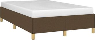 vidaXL Vidaxl - Estructura de cama sin colchón tela marrón oscuro 120x200 cm