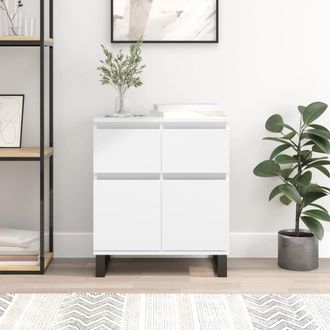 vidaXL Aparador De Madera Contrachapada Blanco 60x35x70 Cm Vidaxl
