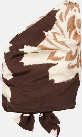 Sir. Top monospalla in raso di seta