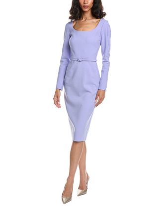 Oscar De La Renta Scoop Neck Pencil Dress