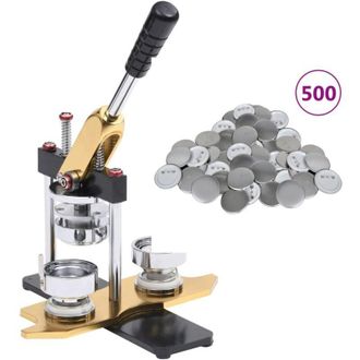 vidaXL Vidaxl - M&aacute;quina De Hacer Insignias Con 500 Piezas De Chapas 25 Mm