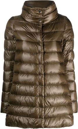 Herno quilted padded jacket - women - Polyamide/Polyamide/Polyester/Cotton/Feather Down - 40 - Green