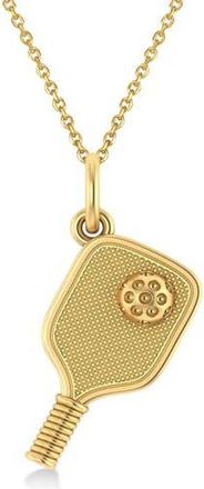 Allurez Womens Pickleball Paddle Pendant Necklace 14K in Large, Yellow Gold at Nordstrom, Size 18