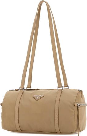 Prada Womens Re-Nylon Shoulder Bag Beige