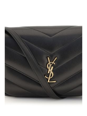 Saint Laurent Womens Shoulder Bag Loulou Cassandre Toy Black Lambskin