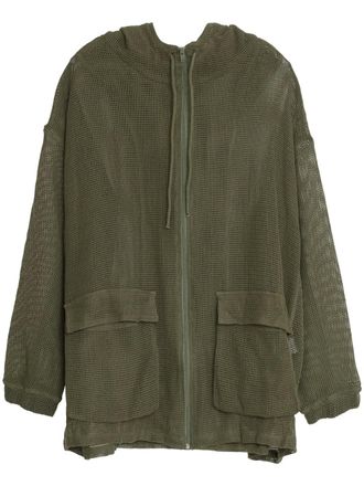 Osklen mesh parka jacket - Green