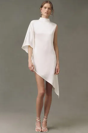 Mare Mare Satin Asymmetrical Mini Dress