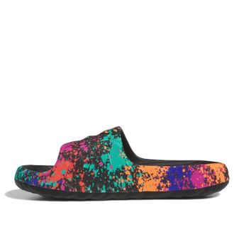 adidas Adilette 22 Slides Asia Sizing Black Paint Splatter IF1438