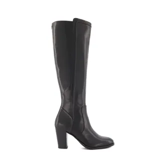 Dune London Womens Ladies Tippy - High Boots - Black Leather - Size UK 8