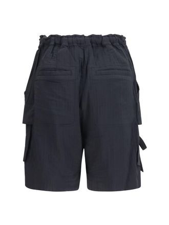 Isabel Marant Womens Viscose And Cotton Shorts Black Viscose; Cotton; Polyamide Bermuda