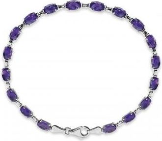 Allurez Natural Amethyst Bracelet 14K White Gold (0.44ct)