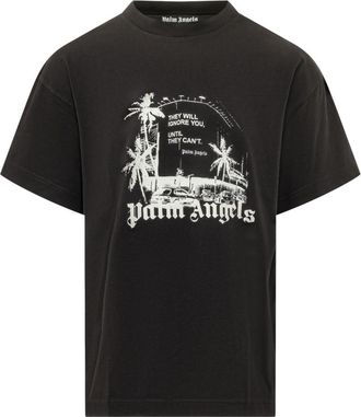 Palm Angels Black Graphic T-Shirt