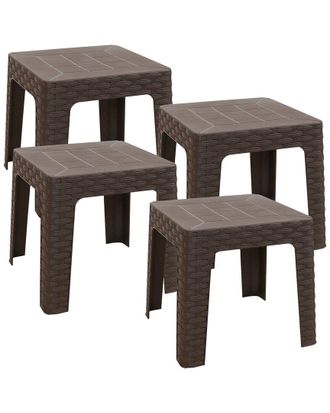 Sunnydaze Set Of 4 Patio Side Tables