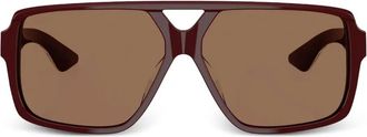 Khaite x Oliver Peoples pilot-square sunglasses - Brown