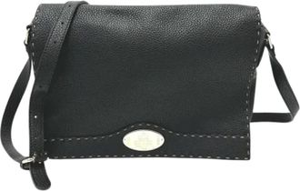 Fendi Pre-owned Leather fendi-bags - unisex - Vintage Schoudertas - Zwart - ONE Size - Leer - Vintage