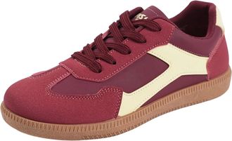 Generic Hot Pink Womens Versatile Sneakers with Soft Sole and Round Toe for Leisure Activities in Spring and Fall