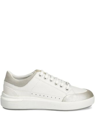 Geox Dayla perforated panelled trainers - women - Calf Leather/Fabric/Polyurethane/Rubber - 37 - White