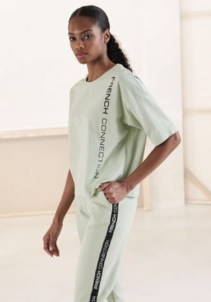 French Connection T-Shirt FRENCH CONNECTION, Damen, Gr. 32/34, gr&uuml;n, Obermaterial: 100% Baumwolle, unifarben, bequem h&uuml;ftlang, Rundhals, weit normaler Saum, Shirts T-Sh