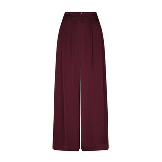 Dante6 Onique Wide Leg Satin Pants - Dames - Broeken - Rood - Maat: M Satijn