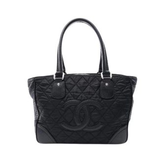 Chanel Pre-owned Paris New York Line Nylon Leather Tote Bag - Dames - Pre-owned - Zwart - Maat: ONE Size Nylon