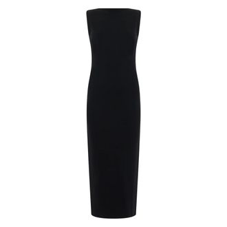 Cult Gaia Kleedjes, Dames, Zwart, S, Nylon, Lange mouwloze jurk