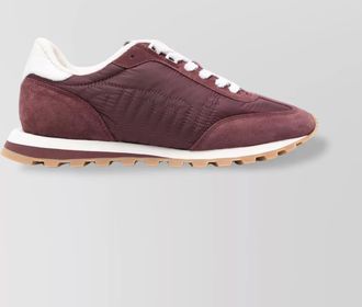 Ami low top sneakers with suede panels and rubber sole