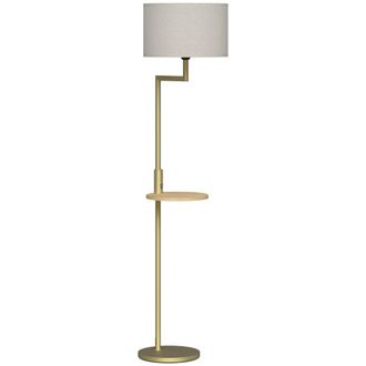 HOMCOM L&aacute;mpara de pie 40x40x170 cm oro