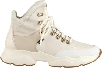 H&ouml;gl Beige Enkellaarsjes voor Dames - Dames - Sneakers - Beige - 37 EU - Leer - Schoenen