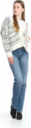 Papillon Nordic Cable Knit Cardigan In Cream
