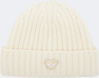 Prada Ribbed-knit virgin wool beanie