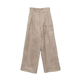 Alberta Ferretti Alberta Ferretti, Wide Trousers, female, Green, Size: M Wide Trousers