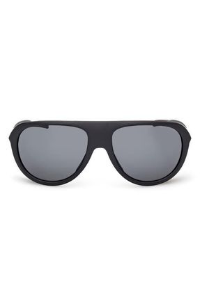 adidas 60mm Pilot Sunglasses in Matte Black /Smoke at Nordstrom