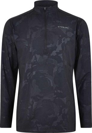 The Gym King Heren Camo Funnel Hals Top (Zwart)