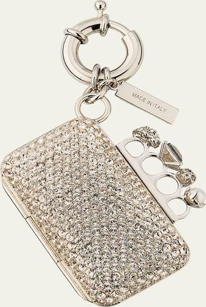 Alexander McQueen Crystal-Encrusted Knuckle Clutch Bag Charm