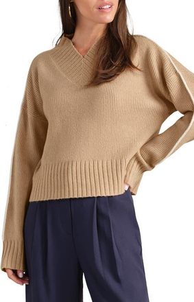 Rhone Westside V-Neck Sweater in Camel Tan at Nordstrom, Size X-Small