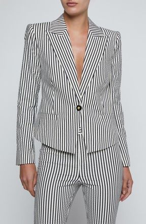 L'agence Misa Stripe Blazer in Ivory/midnight Stripe at Nordstrom, Size 10