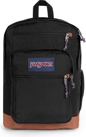 Jansport Freizeitrucksack JANSPORT Cool Student, Damen, Gr. B/H/T: 33cm x 43cm x 25cm, schwarz, Polyester, Rucks&auml;cke Freizeitrucksack, mit Laptopfach