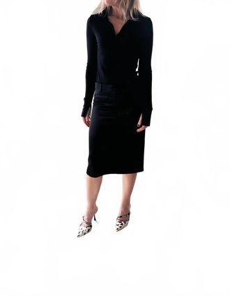 The Garment Bree Polo Tee In Black