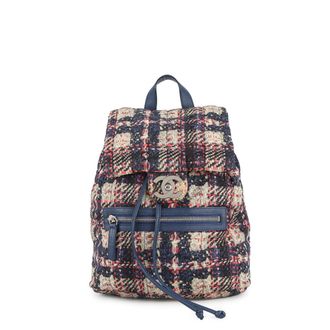 Chanel Blue Multi-Color Yellow Tweed Leather Backpack Pouch (Pre-Owned)