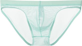 Generic Mens Underwear Briefs Sexy See Through Mens Transparent Briefs Soft Tulle Underwear Low Rise Translucent Panties Couple Erotic Panties Breathable Narr