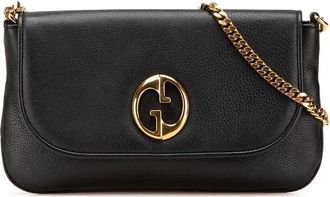 Gucci Pre-owned Shoulder Bags, female, Black, Size: ONE SIZE Pre-owned Elegant Shoulder Bag with Chain Strap and Designer Accent