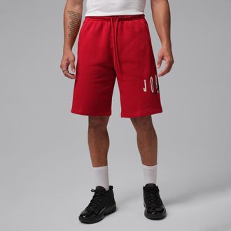 Nike Jordan Mens Jordan Brooklyn Fleece Shorts in Red | IQ2986-687