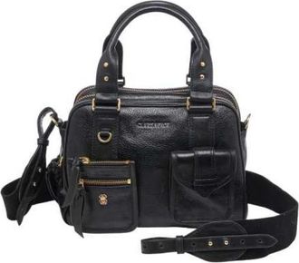 CLARIS VIROT Richie Double-Zip Bag - Dames - Handtassen - Zwart - ONE Size - Leer - Tassen
